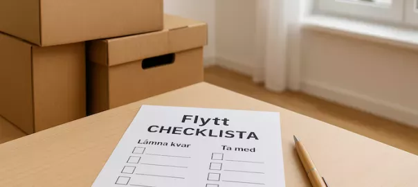 Checklista: Vad ska du lämna kvar och vad ska med vid flytt?